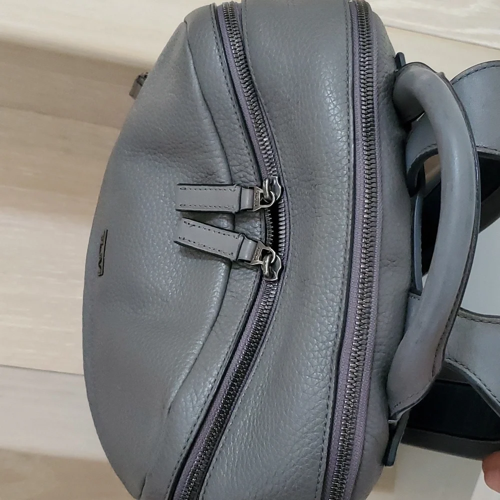 Tumi Landon Alcott Fine Leather Backpack in Gray